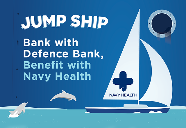 Navy health 'Jump Ship' banner.
